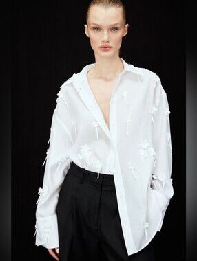 🍃FLASH SALE!✨ BNWT H&M Edition Oversized Appliqué Top